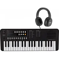 Gear4Music VISIONKEY-1 Draagbaar Minikeyboard met 37 Toetsen en Hoofdtelefoon