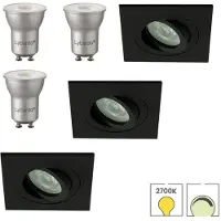 Lybardo - Inbouwspots - 8-pack - Spotjes Inbouw - Veneto - Kantelbaar