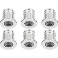 Velvalux LED Veranda Spot Verlichting 6 Pack - - 3W - Warm Wit 3000K - Inbouw - Rond - Mat Zilver - Aluminium - Ø31mm