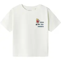 Name it MINI T-shirt wit Jongens Stretchkatoen Ronde hals Printopdruk - maat 98