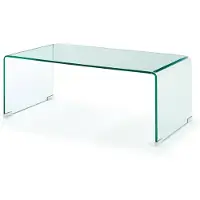En.casa Salontafel Väsas gehard glas 90x90x35 cm transparant []