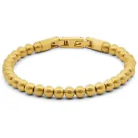 Frank 1967 7FB-0844 – – Heren Armband – Kralenarmband – Goudkleurig