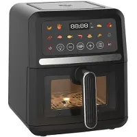 Michelino Heteluchtfriteuse - 5L - 1500W - Sichtfenster - 60-200°C - Timer tot 720 min - Antiaanbaklaag - Zwart
