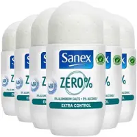 Sanex 6x Deoroller Zero% Extra Control 48h 50 Ml