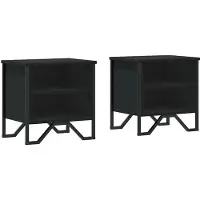 vidaXL Nachtkastjes 2 st 40x30x40 cm bewerkt hout zwart