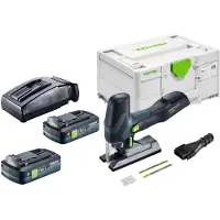 Festool PSC-E 18 EB-Basic accu pendelzaag 18 V 40 mm + 2x accu 4,0 Ah + oplader + Systainer