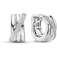 Ti sento Dames Oorbellen - 925 zilver - Zirconia wit - 7960ZI
