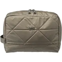 Jjdk heren toilettas met vier grote binnenvakken - Taupe - 24 x 17 x 8,5 cm.