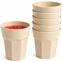 PlasticForte onbreekbaar drinkglas - 12x - kunststof - beige - 360 ml - drinkglazen - lichtgewicht - 9 x 10 cm - stapelbaar