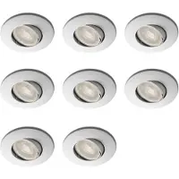 Lybardo - Inbouwspots - 8-pack - Spotjes Inbouw - Lucca - Kantelbaar