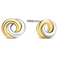Ti sento Dames Oorbellen - 925 zilver - Zilver geel verguld - 7784SY