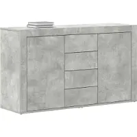 vidaXL Dressoir Beton Grijs 120 x 36 x 69 cm Bewerkt hout