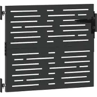 vidaXL Tuinpoort met slot Zwart 85 x 100 cm Poedercoated staal