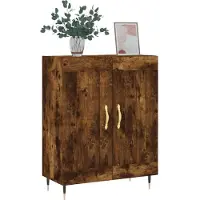 vidaXL Dressoir, gerookt eikenfineer, 69,5 x 34 x 90 cm, houtvezelplaat
