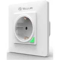 Tellur Slimme stekker, Slimme WiFi Wandplug 3000w, 16A, wit