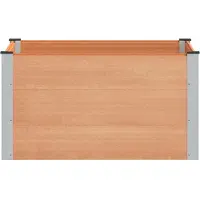 vidaXL Verhoogde plantenbak Bruin 100 x 100 x 54 cm WPC en Aluminium