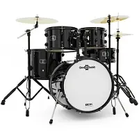 Gear4Music BDK-18 Expanded Jazz Drum Kit by Black