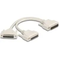 DeLOCK Adapter Y-Cable Splitter D-Sub 25 pin male to 2 x D-Sub 25 pin female with screws 30 cm