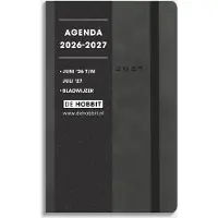 De Hobbit Luxe Zakagenda 2026-2027 ±A6 Suedelook Antraciet