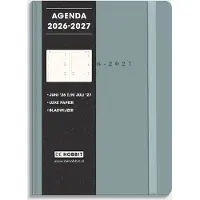 De Hobbit Luxe Schoolagenda 2026-2027 A5 Suedelook Grijsblauw