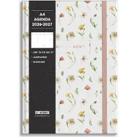 De Hobbit Agenda 2026-2027 A4 Aquarel Bloemetjes