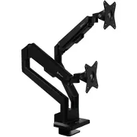 AROZZI Alzare Neo Dubbele Monitor Arm - Gasfeder - Kabelbeheer - 17" tot 34" - Zwart