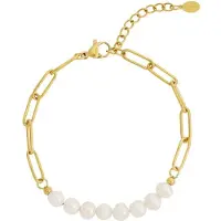 Yehwang Goudlief Parel Elegance Armband - Roestvrij staal - Verkleurt niet - Cadeau - Goudlief.nl