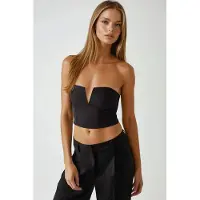 Hiccups for Kids Strapless Aansluitende Crop Top met Achterste Rimpeling