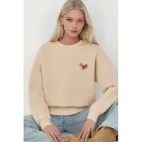 Hiccups for Kids Comfort Dierenpatroon Geborduurde Verhoogde Ronde Hals Sweatshirt