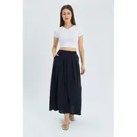 MixRay Hoge Taille Lange Rok met Zakken