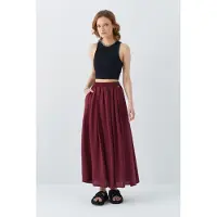 MixRay Hoge Taille Lange Rok met Zakken