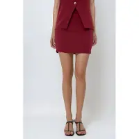 Hiccups for Kids Hoge Taille Bordeau Slim Fit Mini Rok