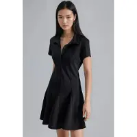 Busem Crepe Mini-jurk met knoopsluiting en polo-kraag