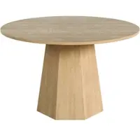 STILVORA Eettafel, 120x120 cm, geschikt voor 4-6 personen, met een klassiek design. Ronde tafel in Scandinavische, minimalistische stijl, keukentafel in eikenhoutkleur