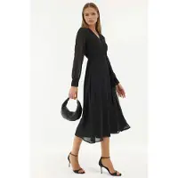 Hiccups for Kids Double Breasted A-Lijn Tulle Midi Jurk met Tailleband
