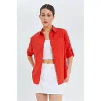 MixRay Langue Mouw Knopshirt met Pocket