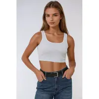 Hiccups for Kids Aansluitende Cropped Tanktop met Ronde Hals