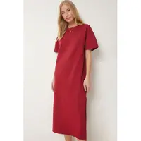 Happiness İstanbul Midi Katoenen Jurk met Split