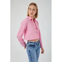 MixRay Korte Poplin Shirt met Pocket Detail