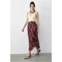 Bianco Hoog Taille Paisley Maxi Rok met Riem