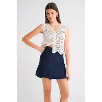 MixRay Belted Hoge Taille Wrap Front Shorts met Splitdetail