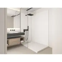 Vente-unique Set van twee douchewandpanelen inclusief profielen - 2x L90cm x L120CM x H210 cm