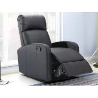 Vente-unique Relaxfauteuil van kunstleer ISAO - Zwart