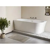 Vente-unique Hoekbad - 201 L - 150 x 75 x 59 cm - Wit - Acryl - Hoek links - PONTICOLA