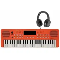 Gear4Music VISIONKEY-2 49 Key Portable Keyboard Orange Headphones Pack