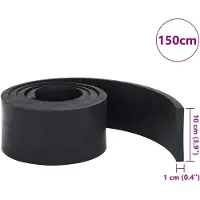 vidaXL Rubberen rand voor sneeuwploeg 150x10x1 cm zwart