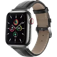 IMoshion Lederen krokodil bandje voor de Apple Watch | 38/40/41/42 mm - Zwart