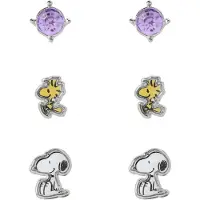 Snoopy Oorstekerset - Snoopy & Woodstock - wit-geel - Maat Standard