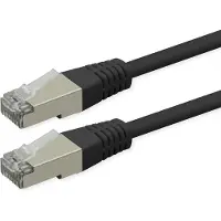 Roline patchkabel Cat.6 (klasse E), PoE, S/FTP (PiMF), zwart, 20 m