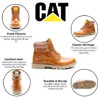 CAT Veterboots 'Colorado 2.0' kastanjebruin / geel